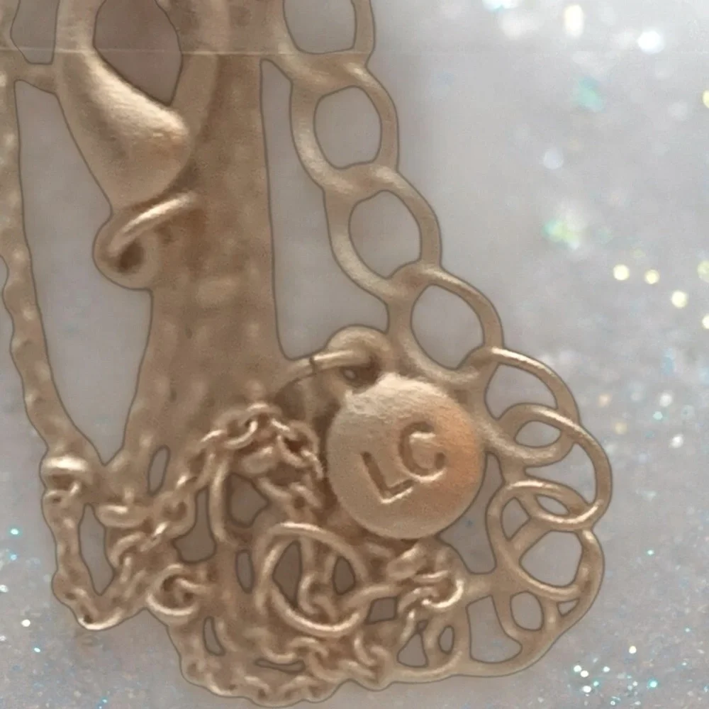 Signed LC Lauren Conrad Gold Plated Round Day Dreamer Pendant Necklace - Picture 6 of 7